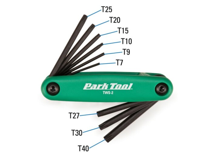 Park Tool TWS-2 Fold-up Torx Wrench Set