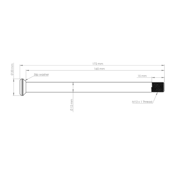Burgtec Specialized Rear Axles 12mm x 172mm 2 Burgtec Specialized Rear Axles 12mm x 172mm - Image 2