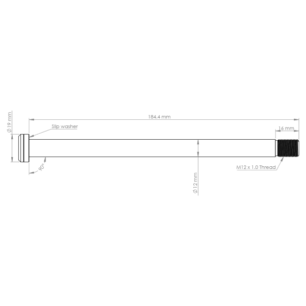 Burgtec Trek 184.5mm Rear Axle 7 Burgtec Trek 184.5mm Rear Axle - Image 7